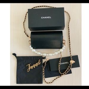 Chanel Quilted Leather Case Converted to Crossbody Purse